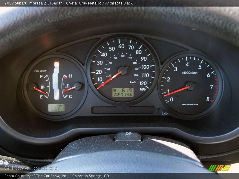 Crystal Gray Metallic / Anthracite Black 2007 Subaru Impreza 2.5i Sedan