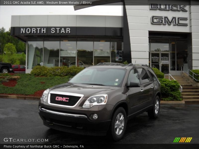 Medium Brown Metallic / Ebony 2011 GMC Acadia SLE AWD