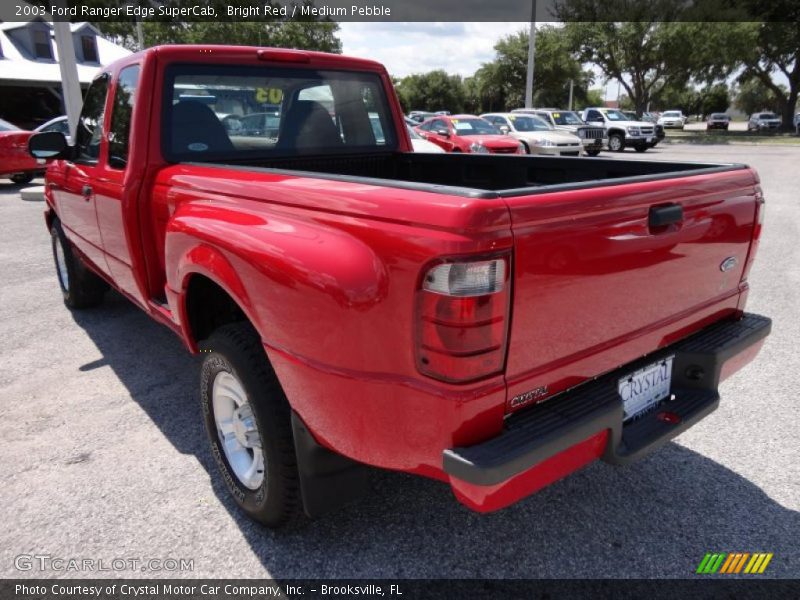 Bright Red / Medium Pebble 2003 Ford Ranger Edge SuperCab
