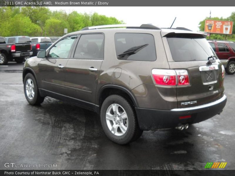 Medium Brown Metallic / Ebony 2011 GMC Acadia SLE AWD