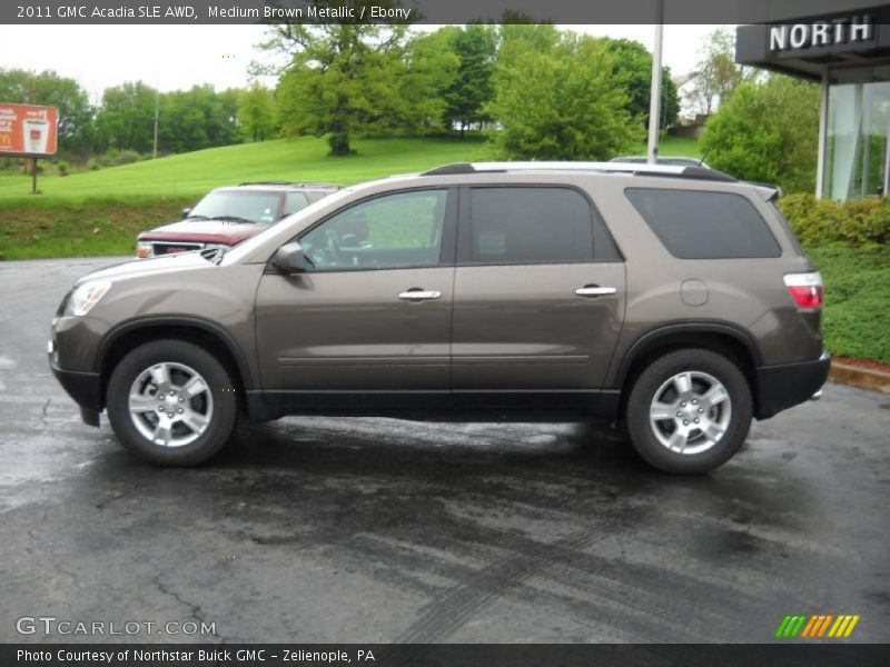 Medium Brown Metallic / Ebony 2011 GMC Acadia SLE AWD