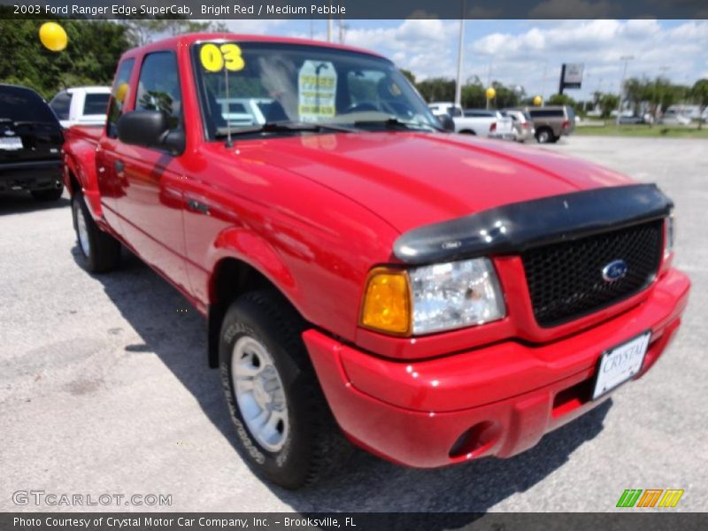 Bright Red / Medium Pebble 2003 Ford Ranger Edge SuperCab