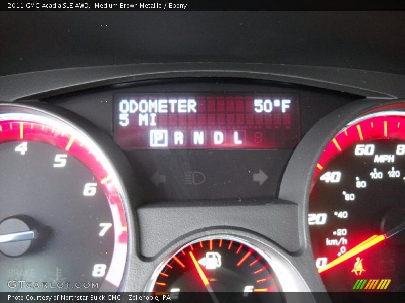 Medium Brown Metallic / Ebony 2011 GMC Acadia SLE AWD