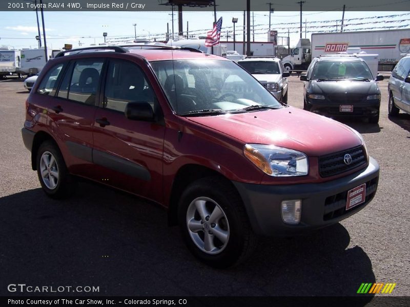 Impulse Red / Gray 2001 Toyota RAV4 4WD