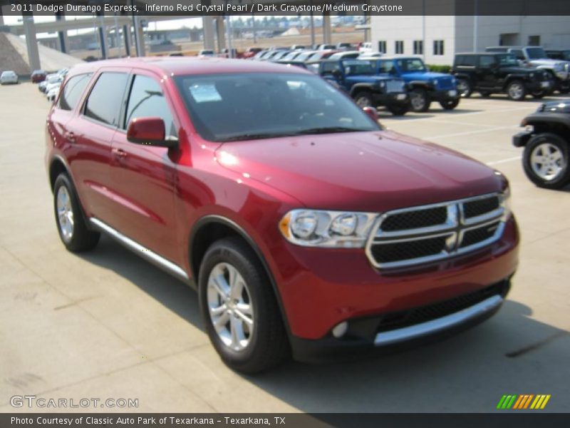 Inferno Red Crystal Pearl / Dark Graystone/Medium Graystone 2011 Dodge Durango Express