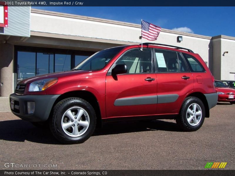 Impulse Red / Gray 2001 Toyota RAV4 4WD
