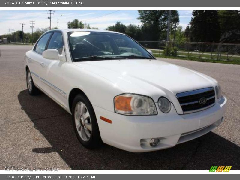 Clear White / Beige 2004 Kia Optima EX V6