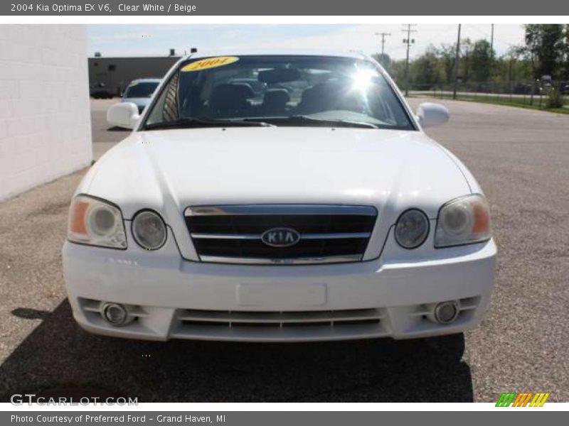Clear White / Beige 2004 Kia Optima EX V6