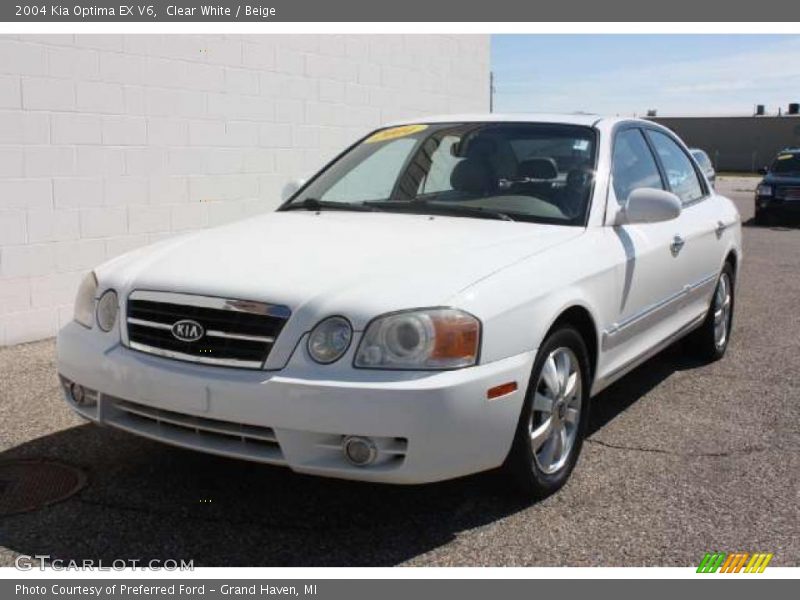Clear White / Beige 2004 Kia Optima EX V6