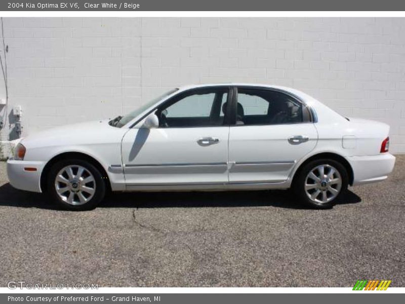 Clear White / Beige 2004 Kia Optima EX V6