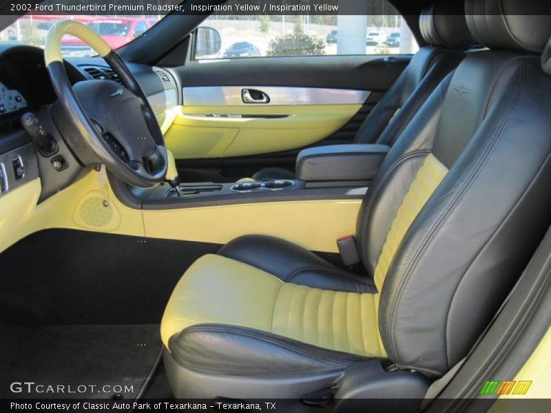  2002 Thunderbird Premium Roadster Inspiration Yellow Interior