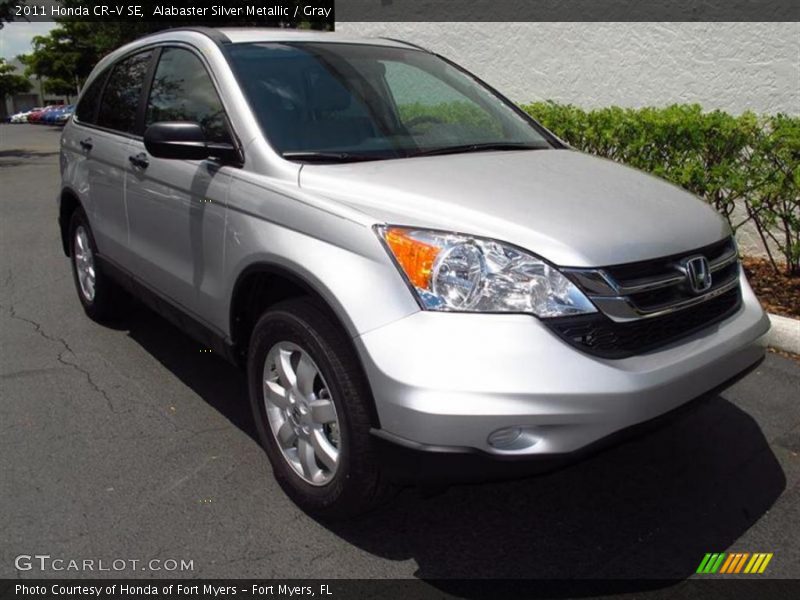 Alabaster Silver Metallic / Gray 2011 Honda CR-V SE