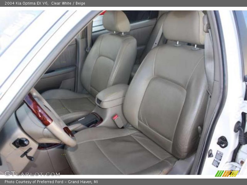Clear White / Beige 2004 Kia Optima EX V6