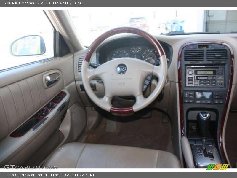 Clear White / Beige 2004 Kia Optima EX V6