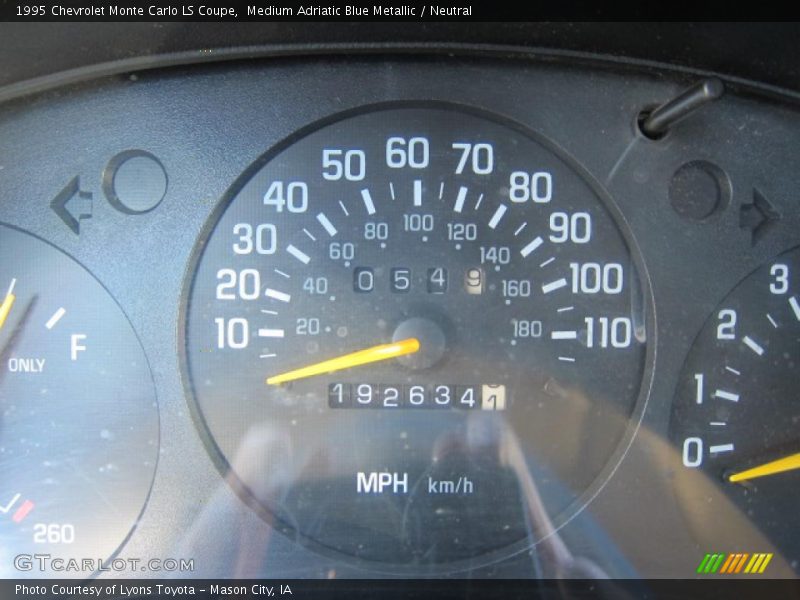 Medium Adriatic Blue Metallic / Neutral 1995 Chevrolet Monte Carlo LS Coupe