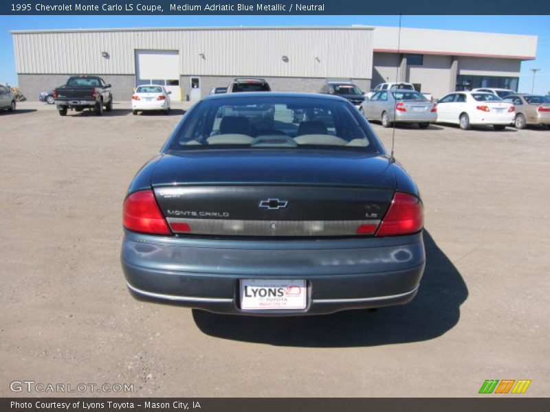 Medium Adriatic Blue Metallic / Neutral 1995 Chevrolet Monte Carlo LS Coupe