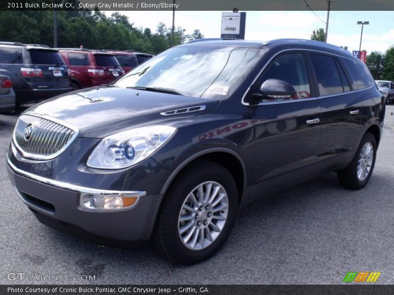 Cyber Gray Metallic / Ebony/Ebony 2011 Buick Enclave CX