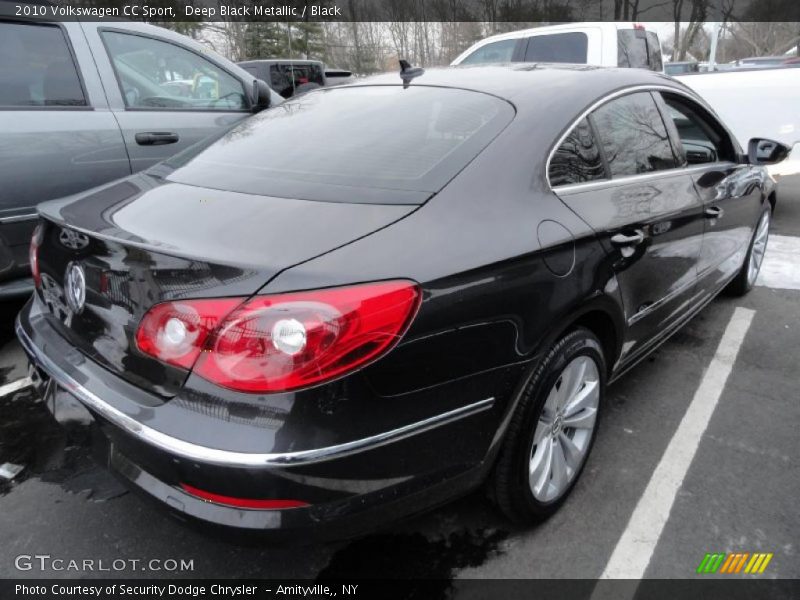 Deep Black Metallic / Black 2010 Volkswagen CC Sport