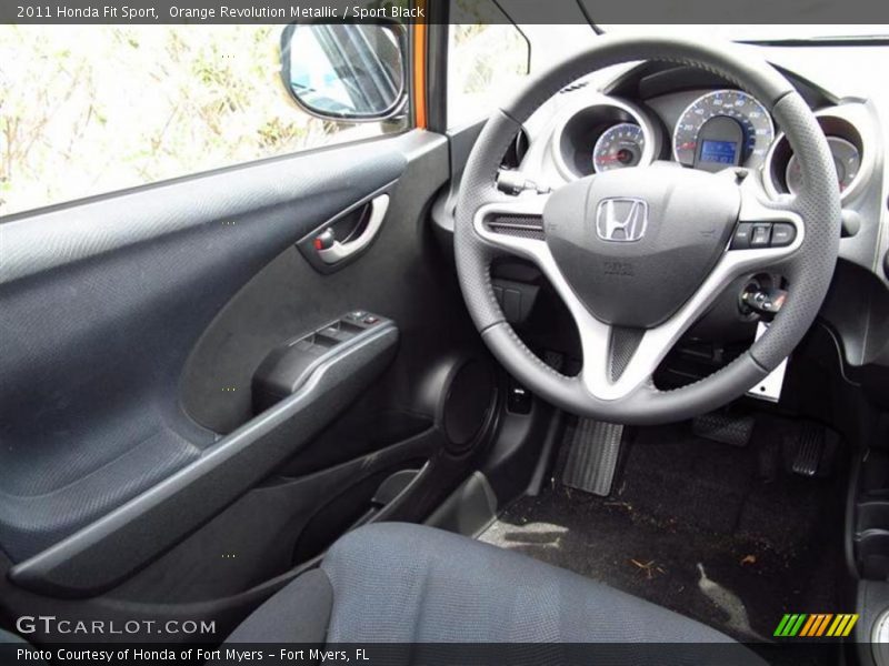 Orange Revolution Metallic / Sport Black 2011 Honda Fit Sport