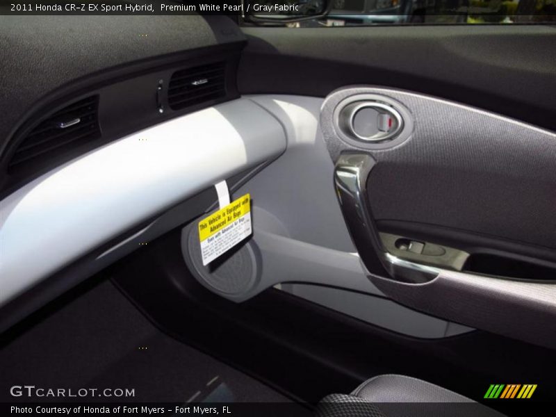 Premium White Pearl / Gray Fabric 2011 Honda CR-Z EX Sport Hybrid