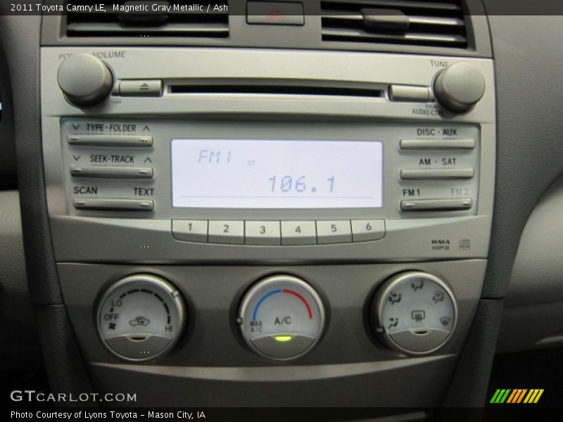 Magnetic Gray Metallic / Ash 2011 Toyota Camry LE
