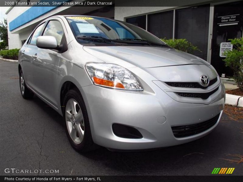 Silver Streak Mica / Dark Charcoal 2008 Toyota Yaris Sedan