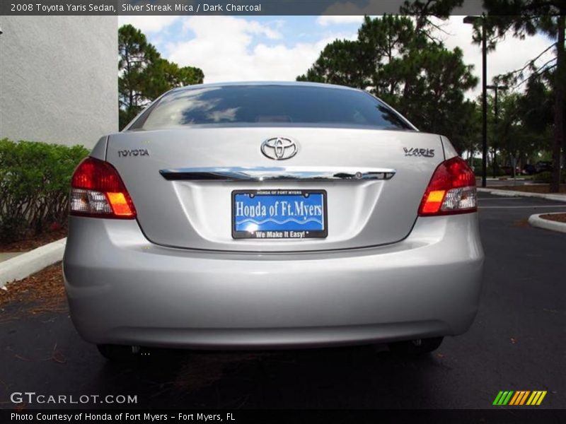 Silver Streak Mica / Dark Charcoal 2008 Toyota Yaris Sedan