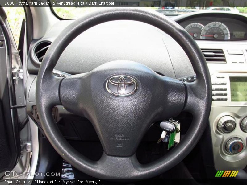 Silver Streak Mica / Dark Charcoal 2008 Toyota Yaris Sedan