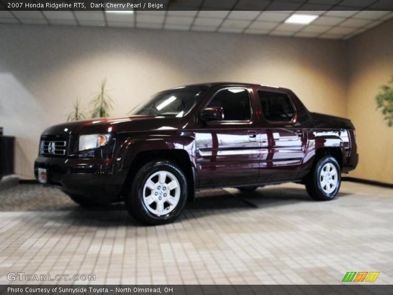 Dark Cherry Pearl / Beige 2007 Honda Ridgeline RTS