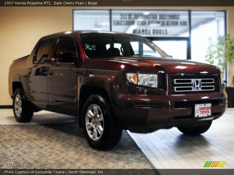 Dark Cherry Pearl / Beige 2007 Honda Ridgeline RTS
