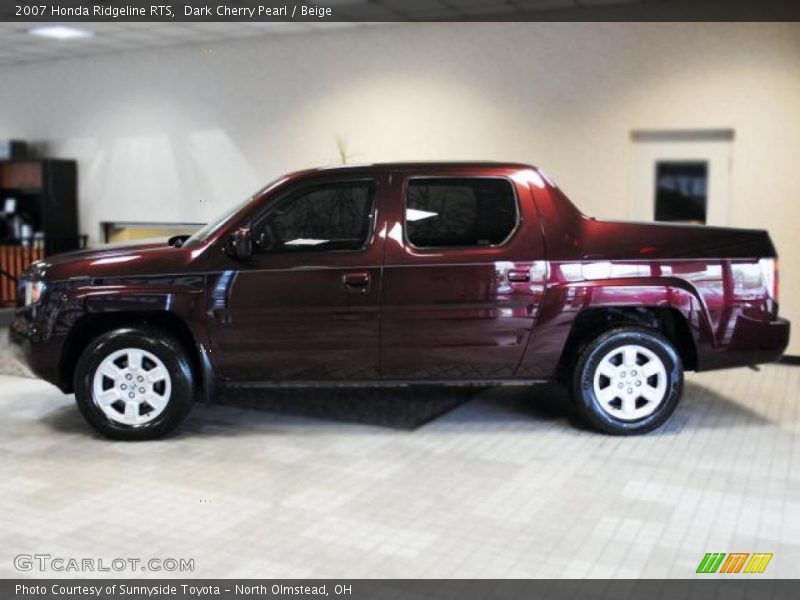 Dark Cherry Pearl / Beige 2007 Honda Ridgeline RTS