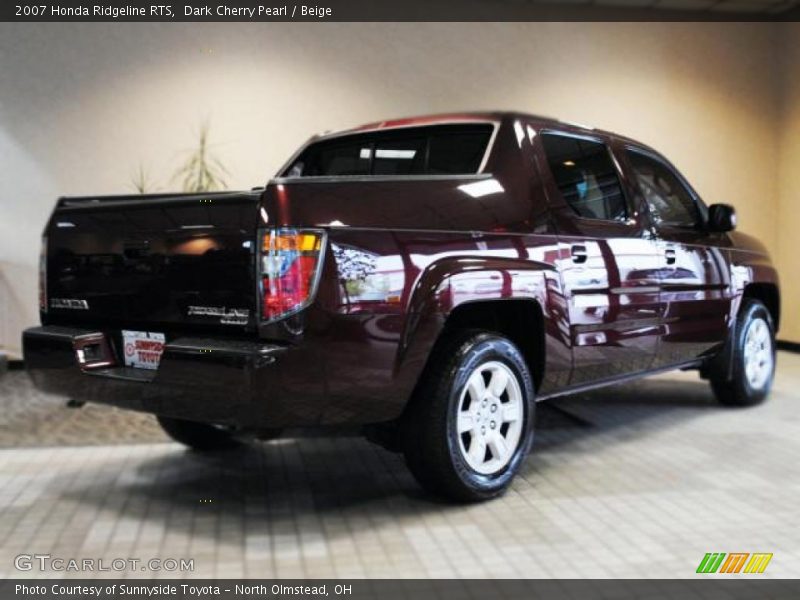 Dark Cherry Pearl / Beige 2007 Honda Ridgeline RTS