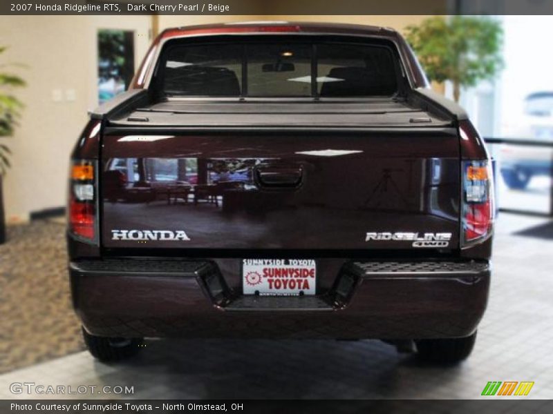 Dark Cherry Pearl / Beige 2007 Honda Ridgeline RTS