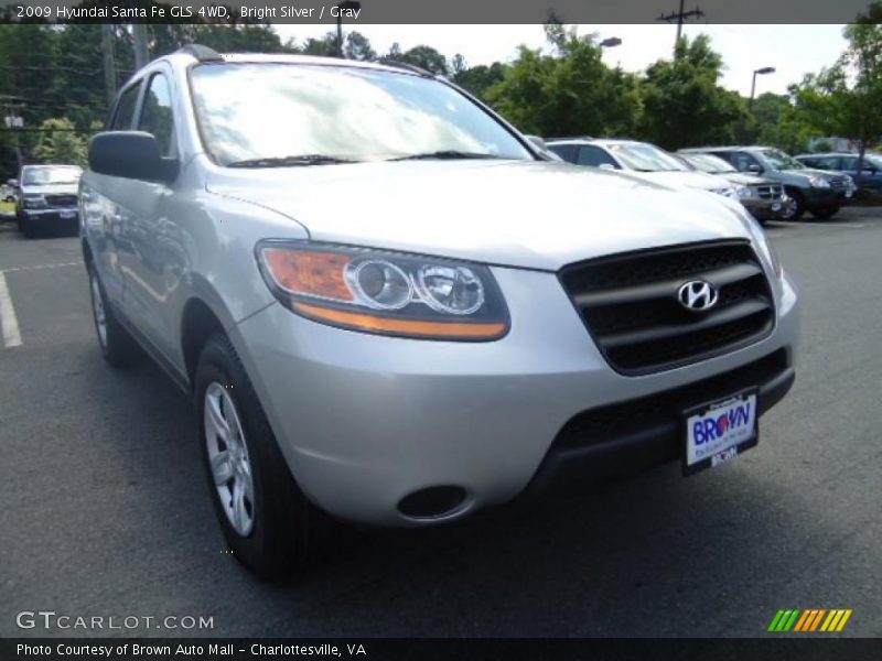 Bright Silver / Gray 2009 Hyundai Santa Fe GLS 4WD