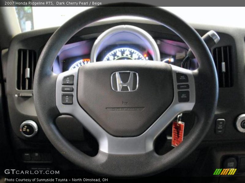 Dark Cherry Pearl / Beige 2007 Honda Ridgeline RTS