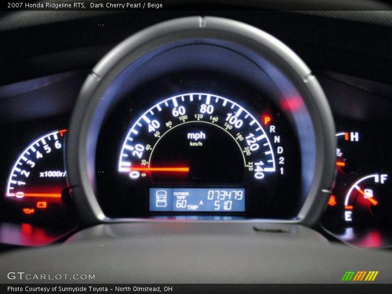 Dark Cherry Pearl / Beige 2007 Honda Ridgeline RTS