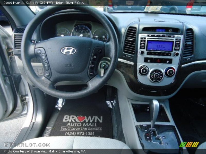 Bright Silver / Gray 2009 Hyundai Santa Fe GLS 4WD