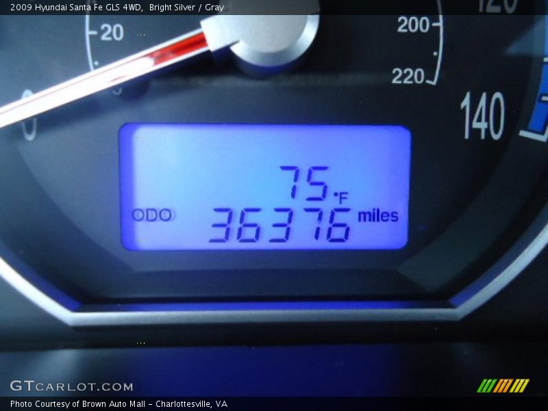 Bright Silver / Gray 2009 Hyundai Santa Fe GLS 4WD