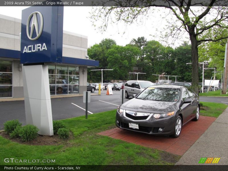 Grigio Metallic / Taupe 2009 Acura TSX Sedan