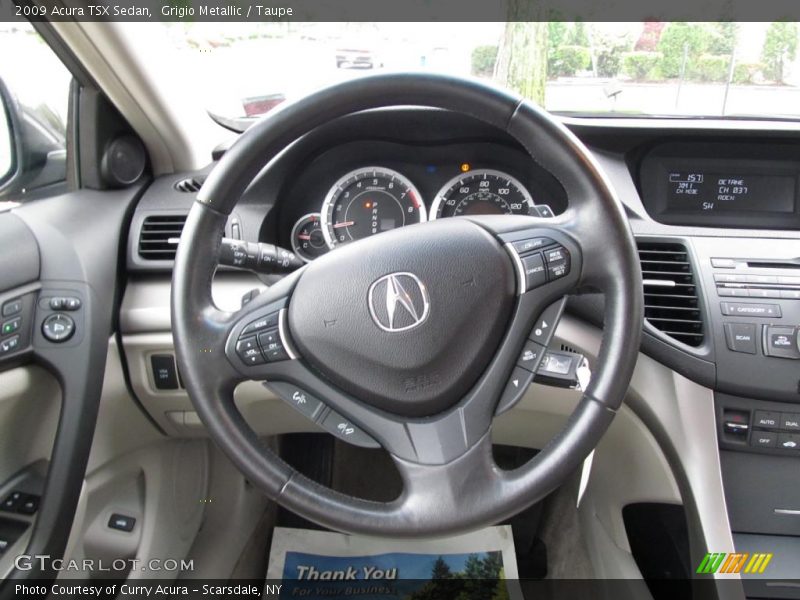 Grigio Metallic / Taupe 2009 Acura TSX Sedan
