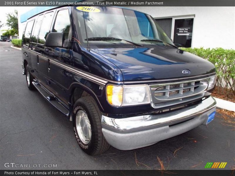 True Blue Metallic / Medium Parchment 2001 Ford E Series Van E150 Passenger Conversion