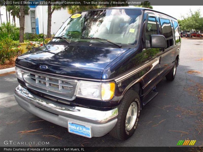 True Blue Metallic / Medium Parchment 2001 Ford E Series Van E150 Passenger Conversion