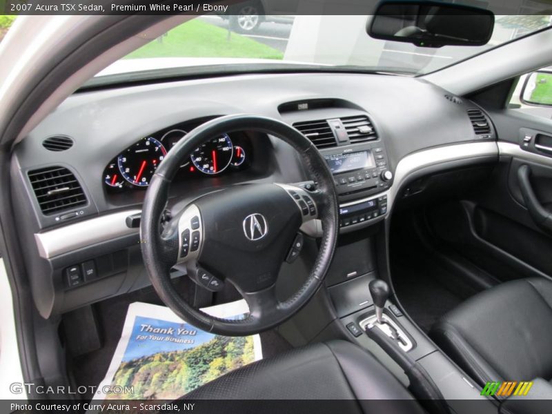 Premium White Pearl / Ebony 2007 Acura TSX Sedan