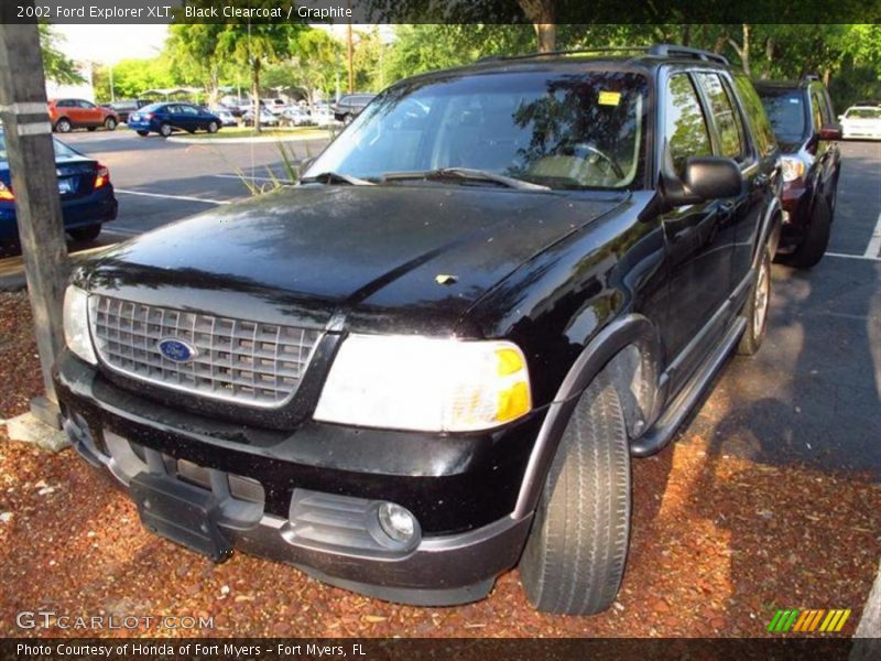 Black Clearcoat / Graphite 2002 Ford Explorer XLT