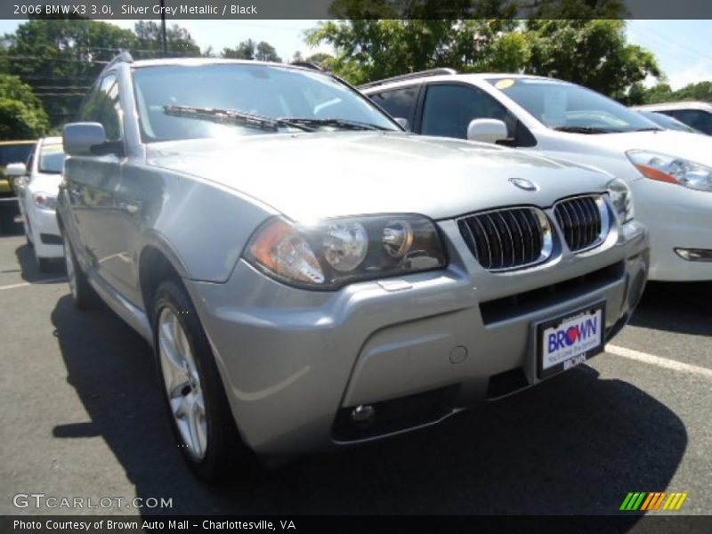Silver Grey Metallic / Black 2006 BMW X3 3.0i