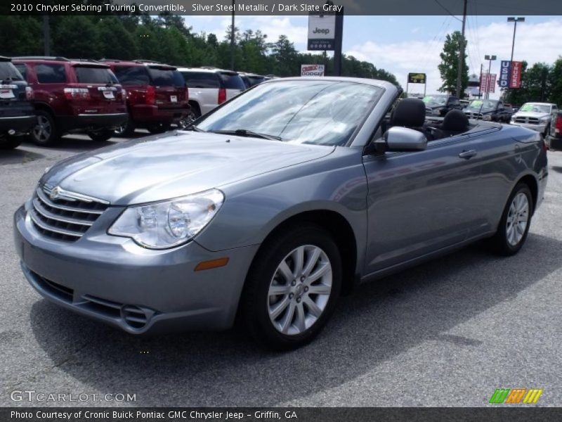 Silver Steel Metallic / Dark Slate Gray 2010 Chrysler Sebring Touring Convertible
