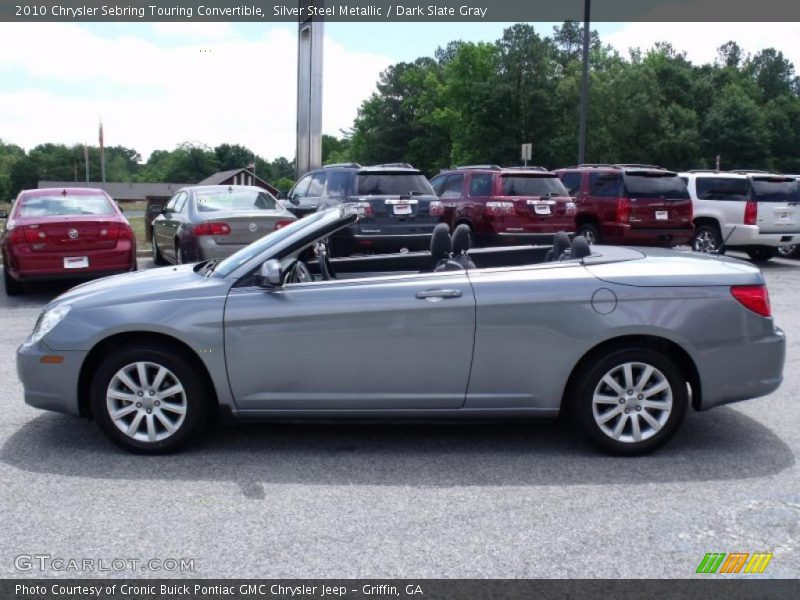 Silver Steel Metallic / Dark Slate Gray 2010 Chrysler Sebring Touring Convertible