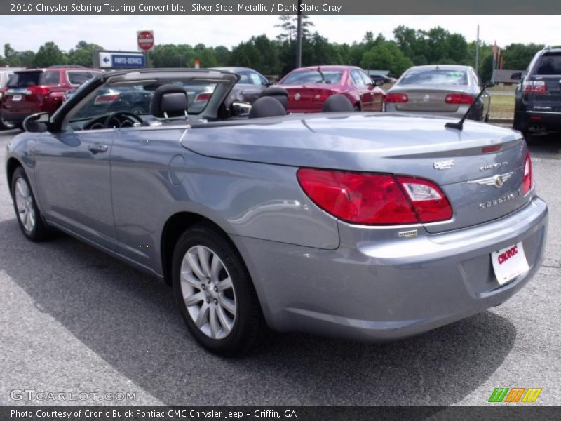 Silver Steel Metallic / Dark Slate Gray 2010 Chrysler Sebring Touring Convertible