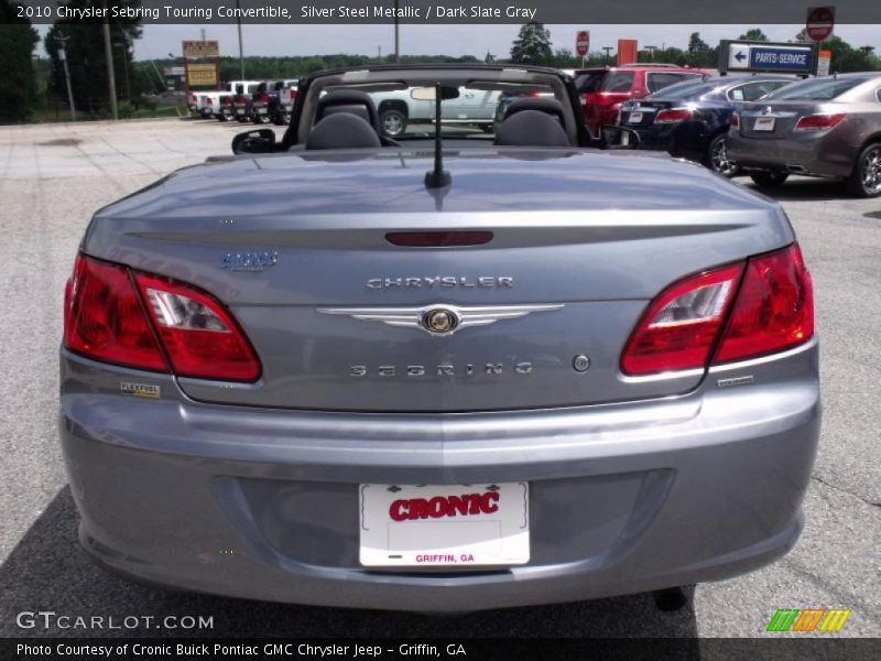 Silver Steel Metallic / Dark Slate Gray 2010 Chrysler Sebring Touring Convertible