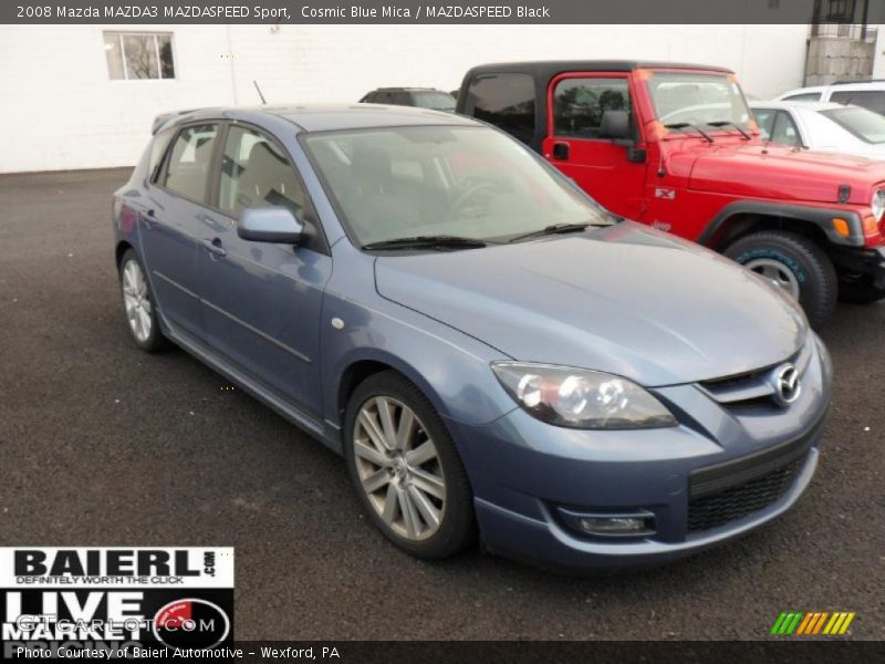 Cosmic Blue Mica / MAZDASPEED Black 2008 Mazda MAZDA3 MAZDASPEED Sport